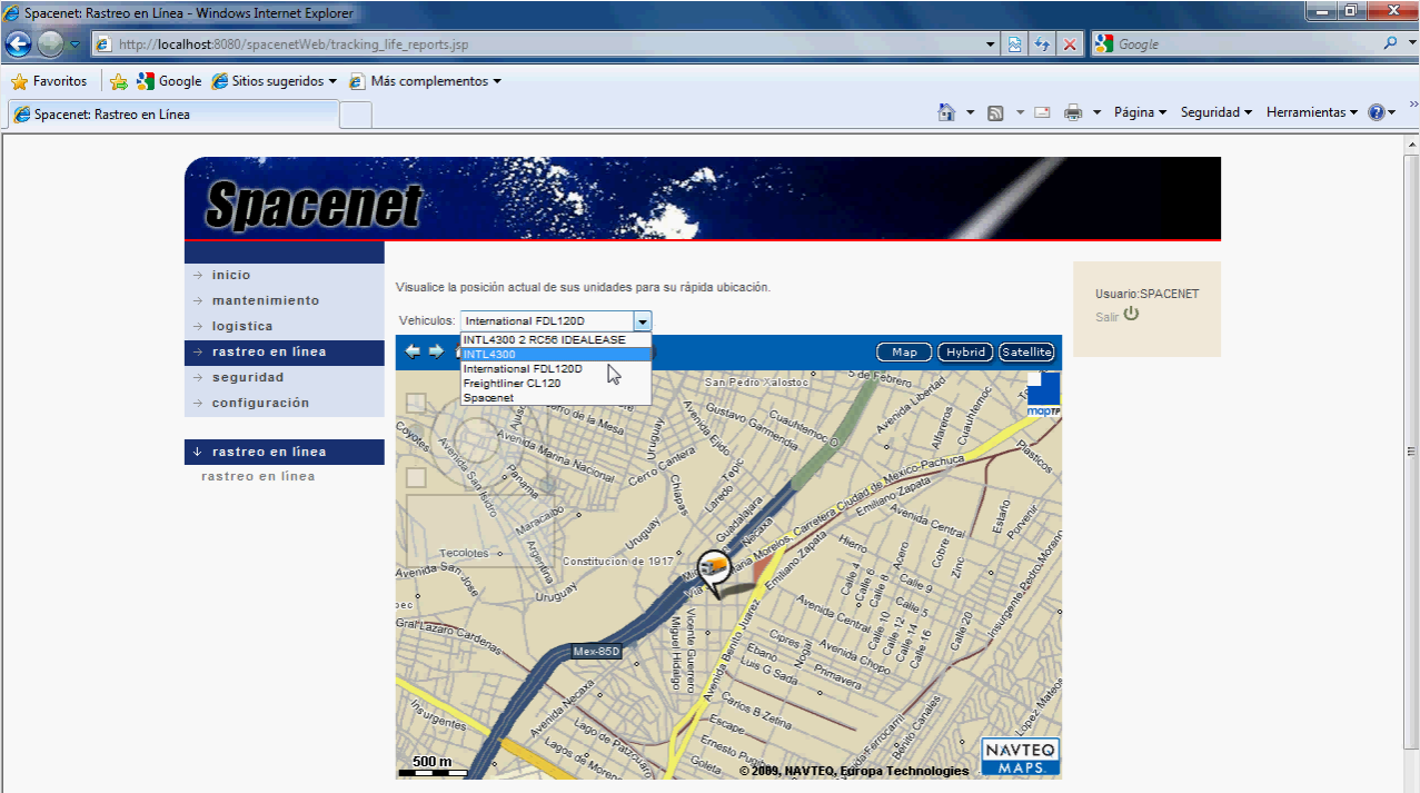 Spacenet - Truck Tracking System
